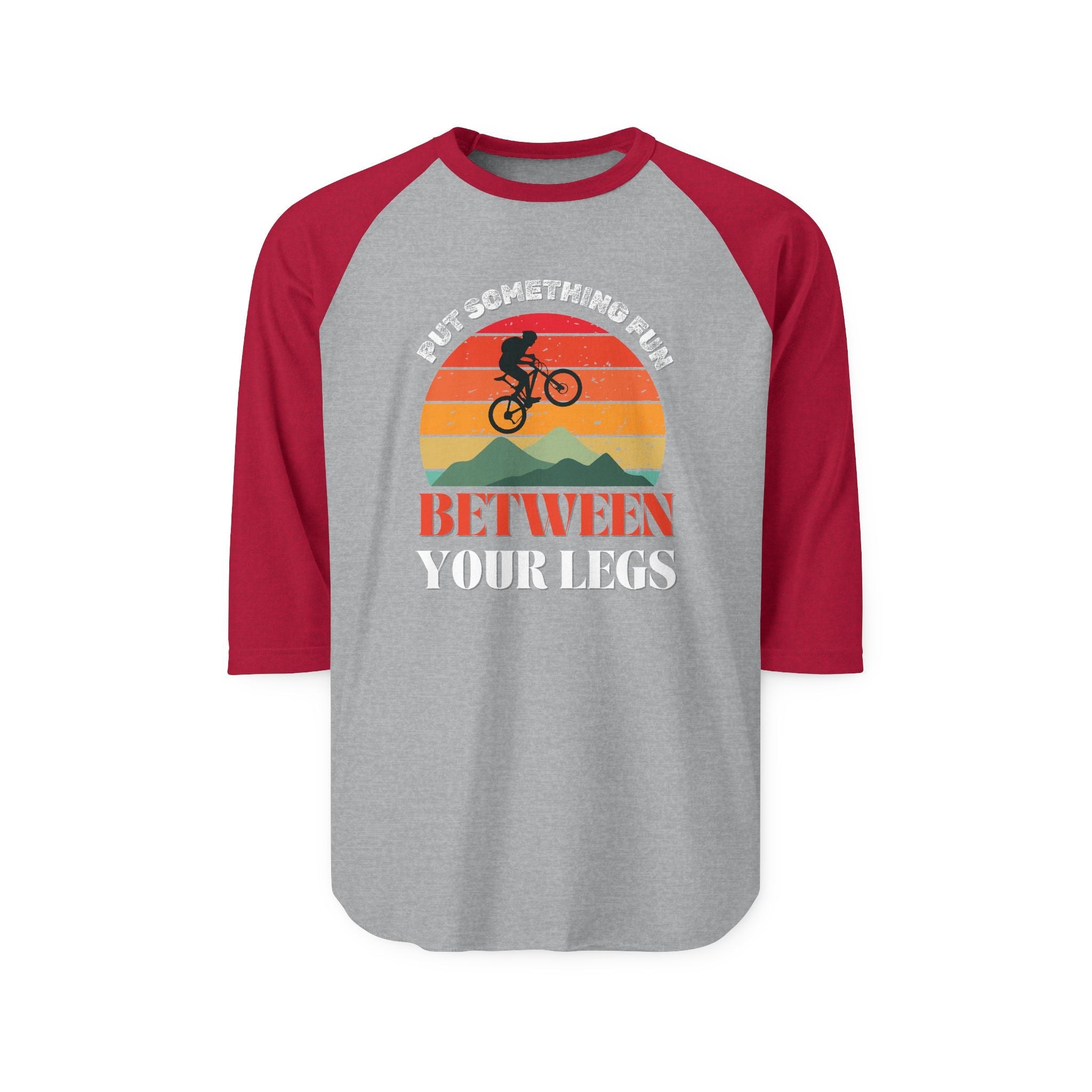 Put something fun between your legs  - Raglan Shirt, Funny Sports Tee, Casual Wear, Gift for Klunkers