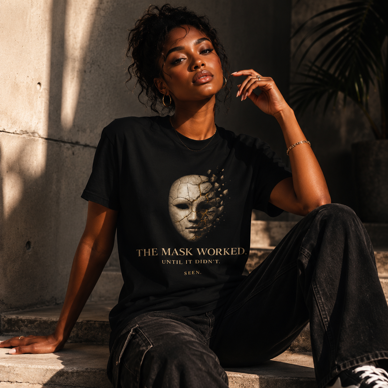 The Mask Worked. Until It Didn't. — SEEN. Graphic Tee