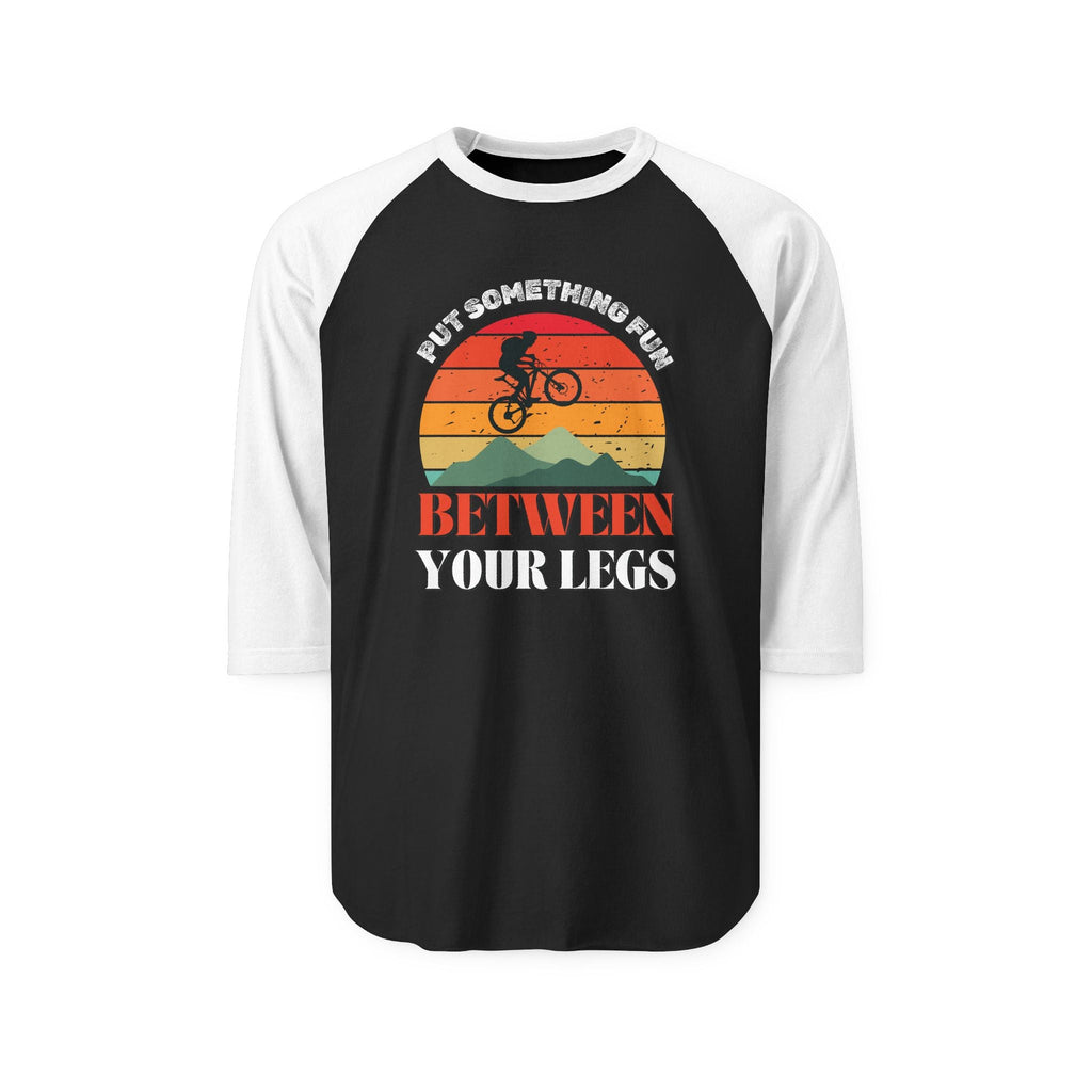 Put something fun between your legs  - Raglan Shirt, Funny Sports Tee, Casual Wear, Gift for Klunkers