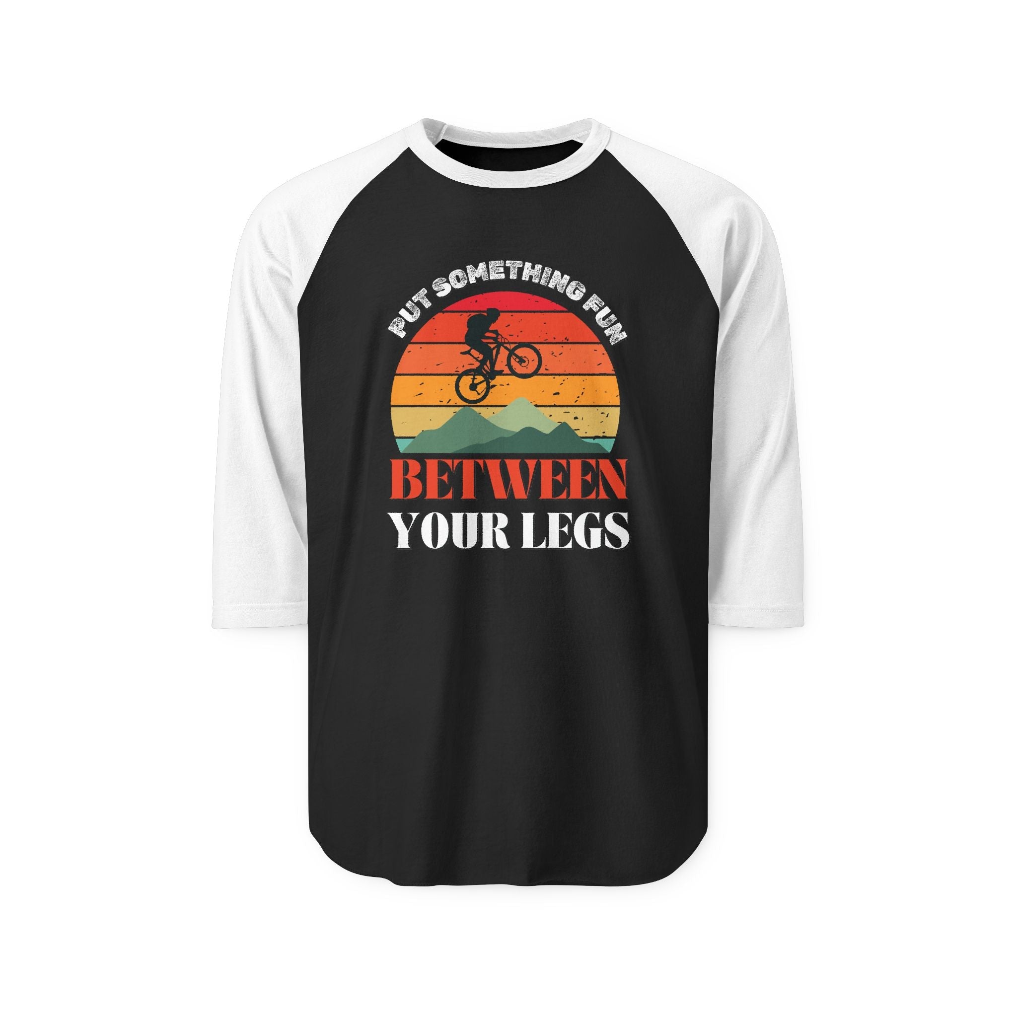 Put something fun between your legs  - Raglan Shirt, Funny Sports Tee, Casual Wear, Gift for Klunkers