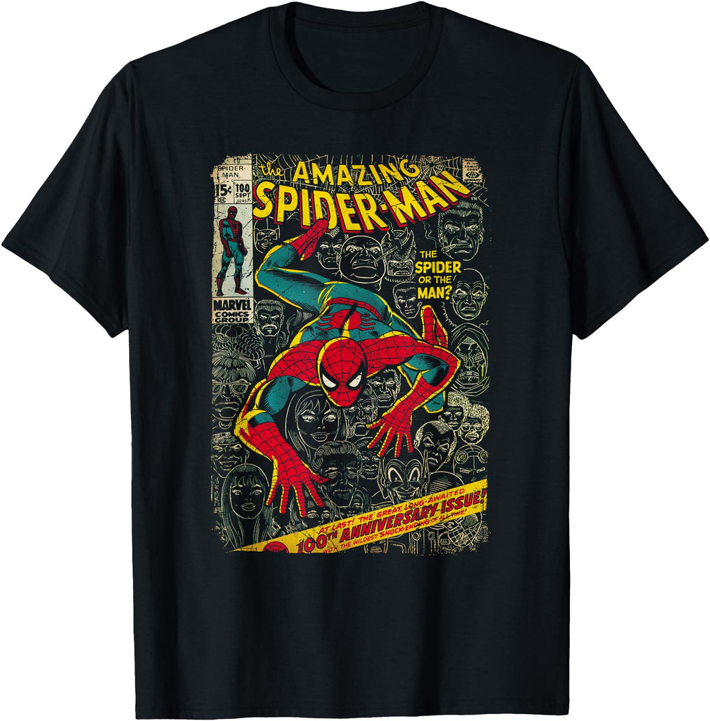 Marvel Spider Comic Book Sweatshirt - Fun Novelty Design for Adults