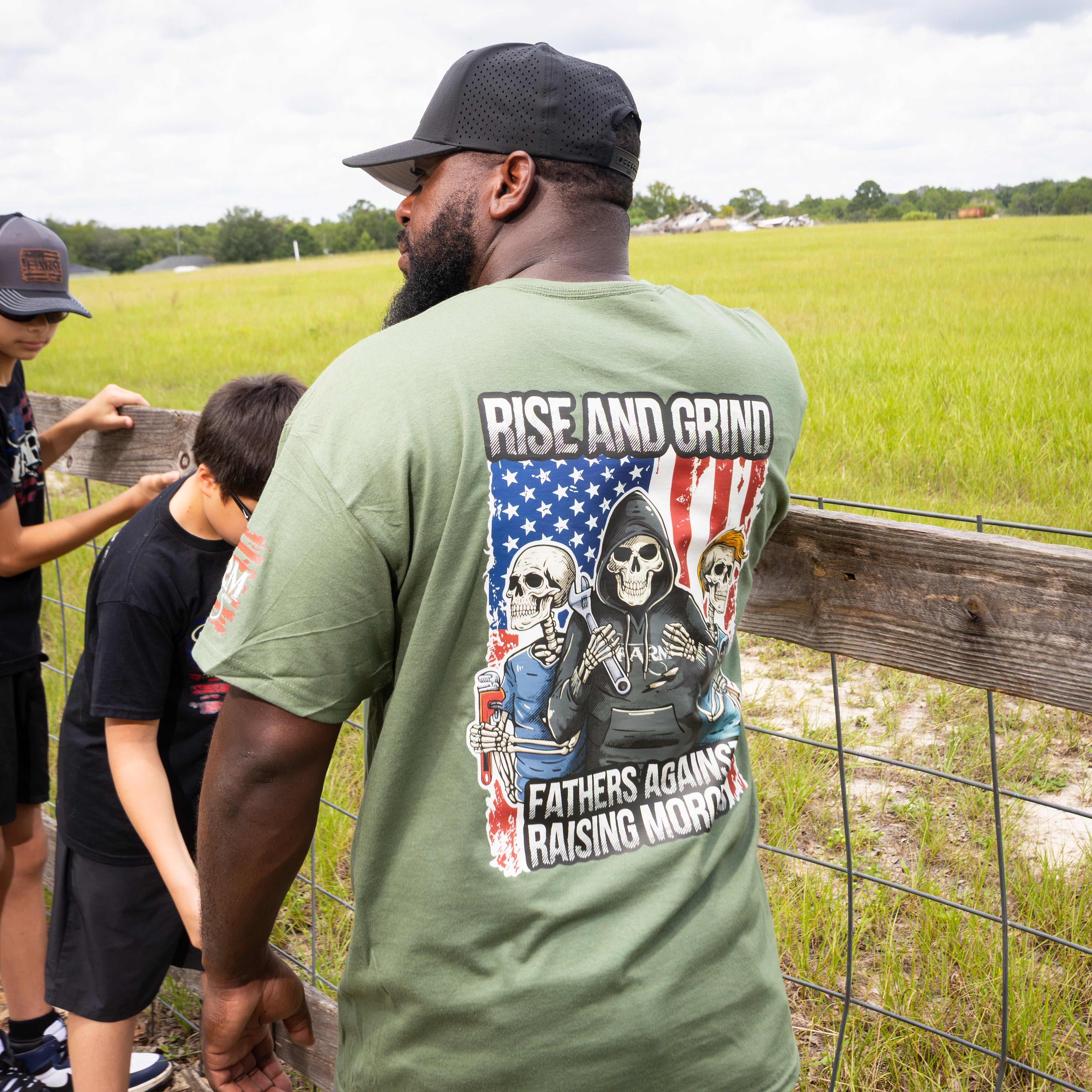 Rise And Grind Tee - Military Green