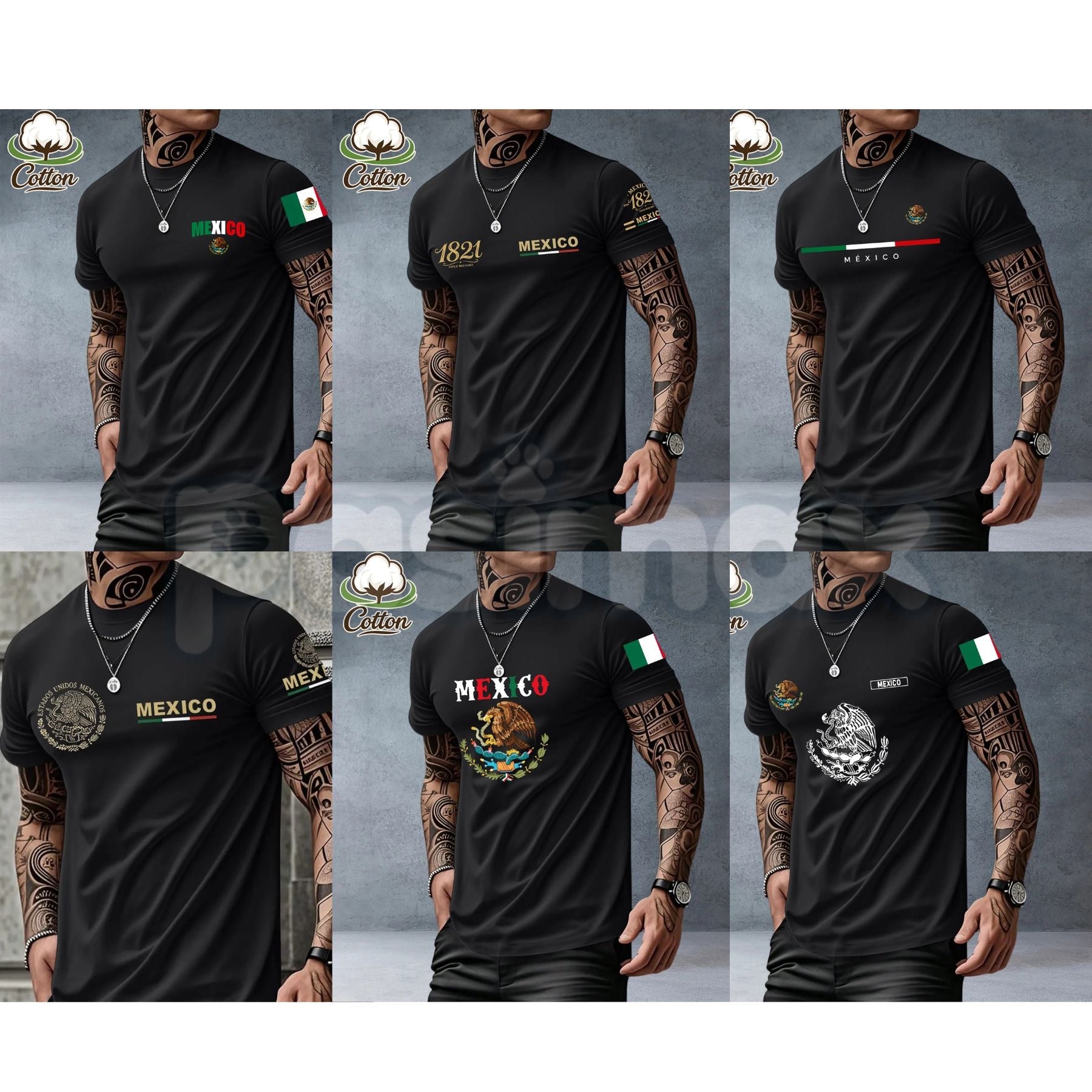 Mexican-Themed Print T-Shirt for Men – Retro Mexico Pride Graphic Tee, Bold Latino Heritage Unisex Streetwear Shirt