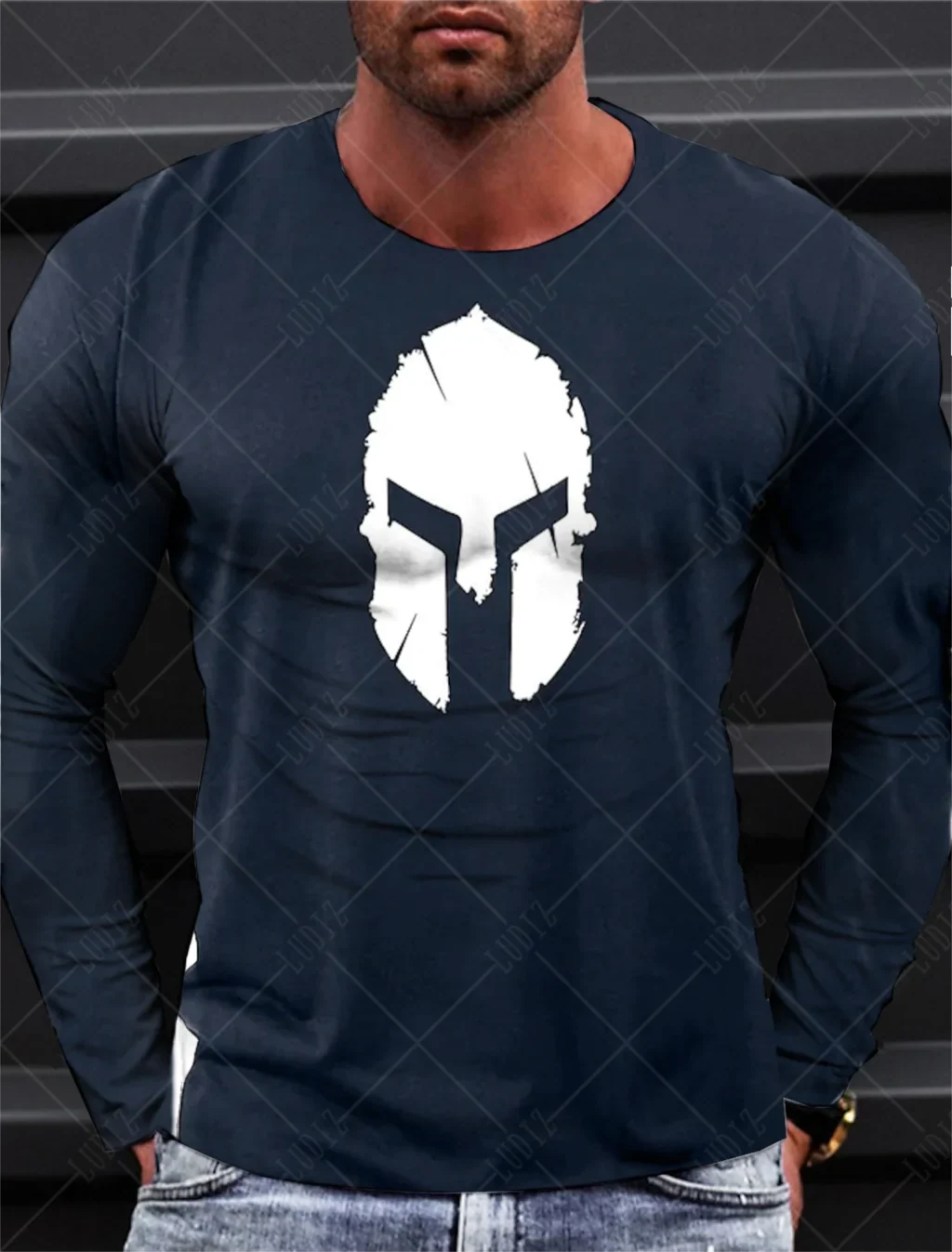 Sparta Vintage Graphic Men's Long Sleeve T-shirt for Men Clothing Casual Tops Tee Fashion 3D Full Printing Tshirt Streetwear