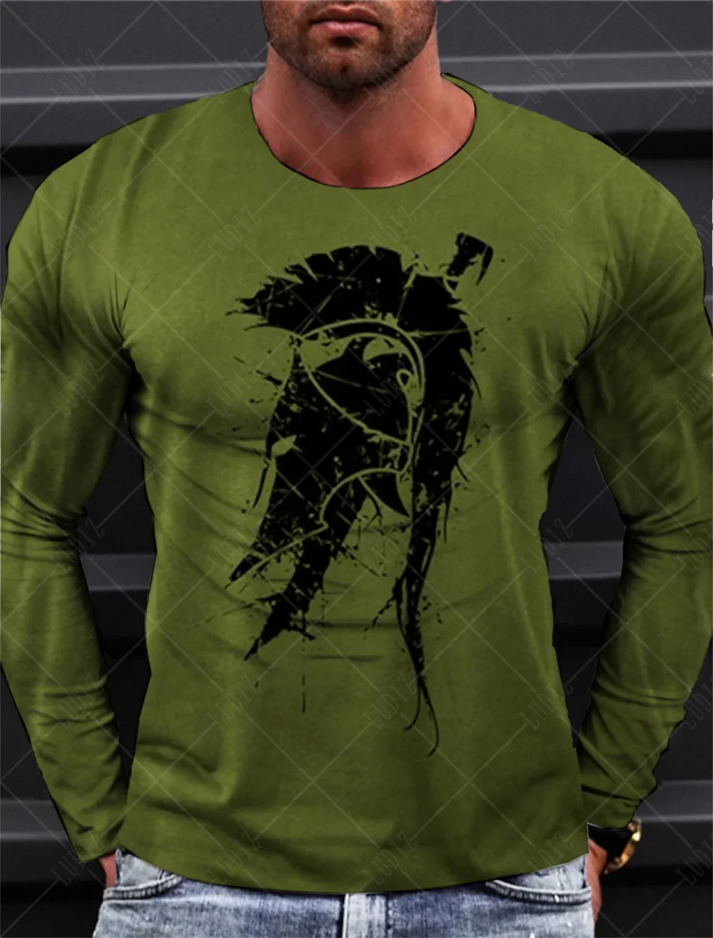 Sparta Vintage Graphic Men's Long Sleeve T-shirt for Men Clothing Casual Tops Tee Fashion 3D Full Printing Tshirt Streetwear