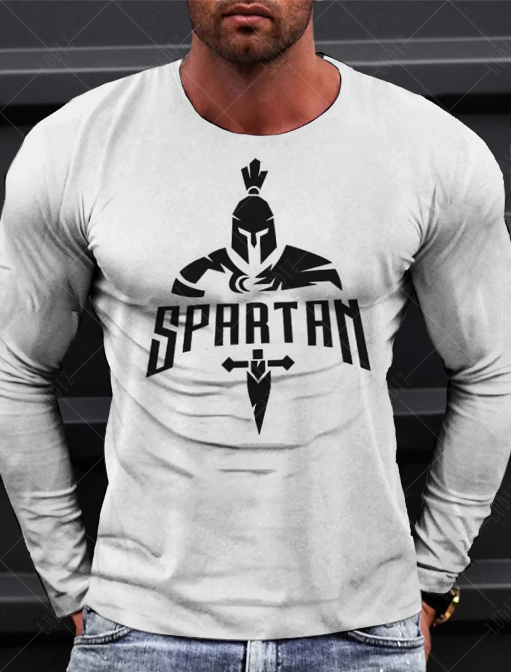 Sparta Vintage Graphic Men's Long Sleeve T-shirt for Men Clothing Casual Tops Tee Fashion 3D Full Printing Tshirt Streetwear
