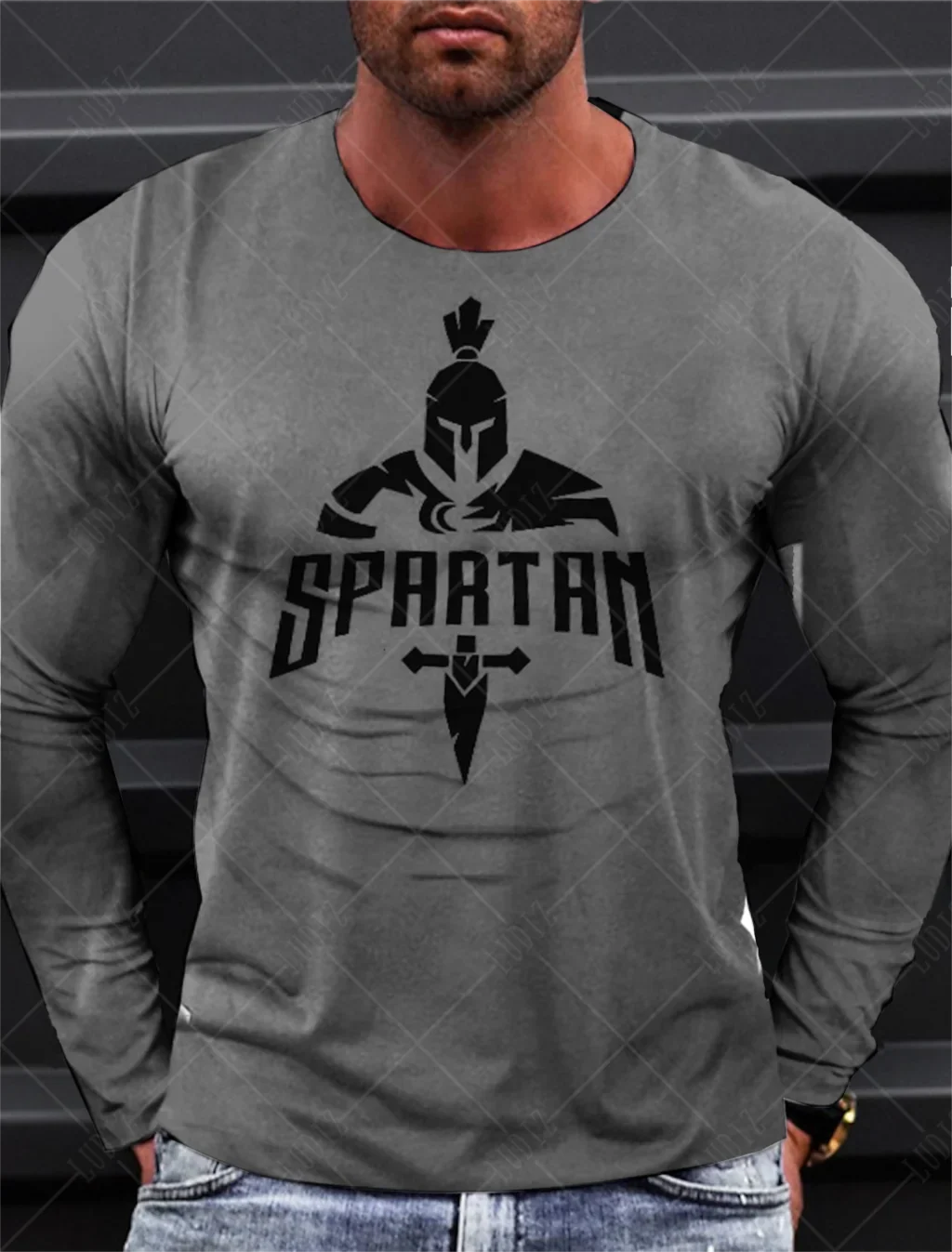 Sparta Vintage Graphic Men's Long Sleeve T-shirt for Men Clothing Casual Tops Tee Fashion 3D Full Printing Tshirt Streetwear