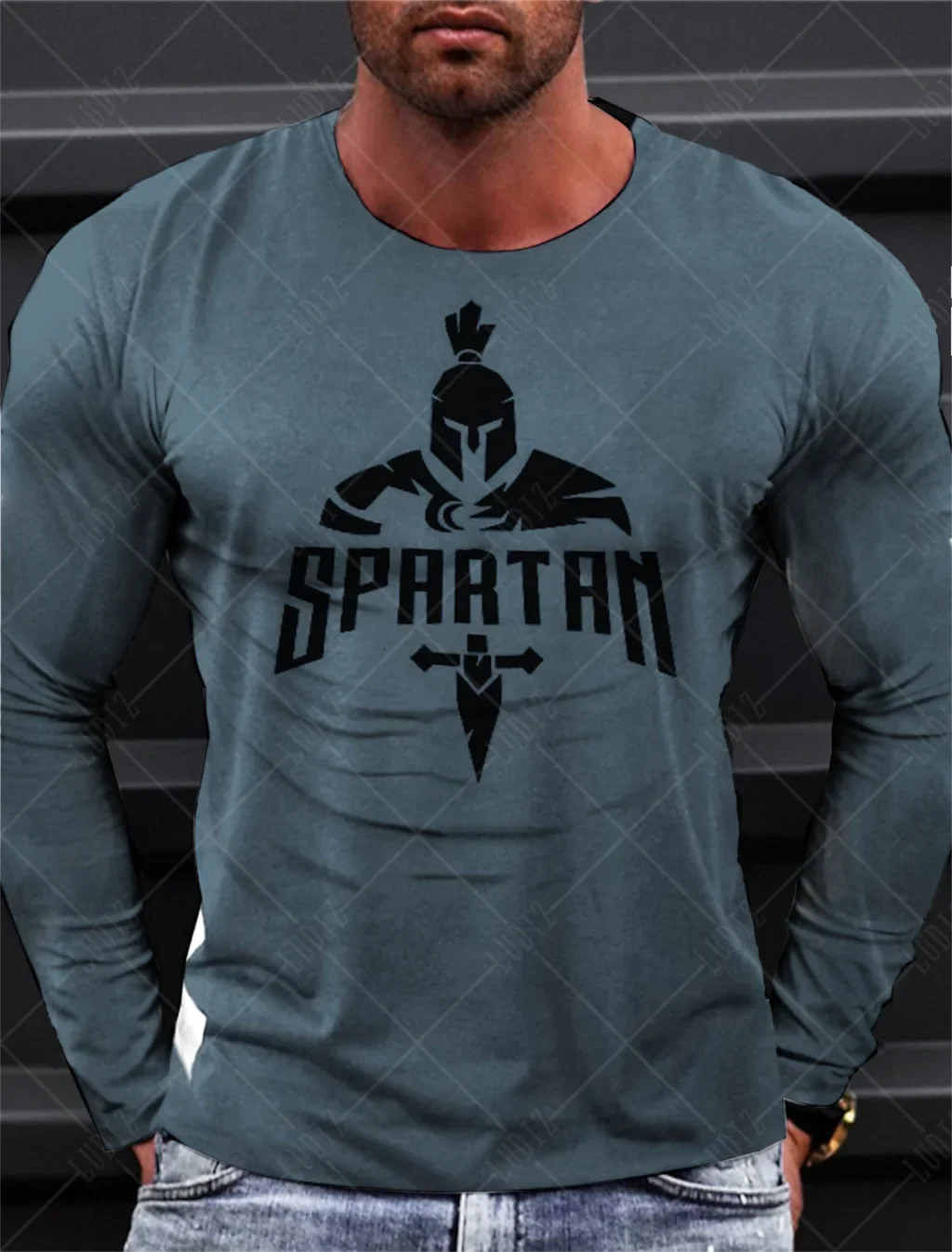 Sparta Vintage Graphic Men's Long Sleeve T-shirt for Men Clothing Casual Tops Tee Fashion 3D Full Printing Tshirt Streetwear