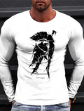 Sparta Vintage Graphic Men's Long Sleeve T-shirt for Men Clothing Casual Tops Tee Fashion 3D Full Printing Tshirt Streetwear