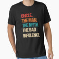 Mens Fun Uncle Myth Bad Influence Funny T-Shirt - Graphic Print Men Women