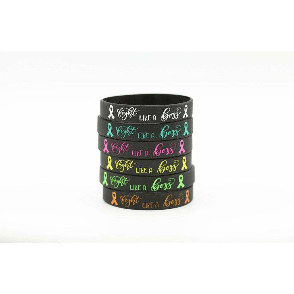 Fight Like a Boss Wristband – Silicone Solidarity Bracelet for Cancer Support