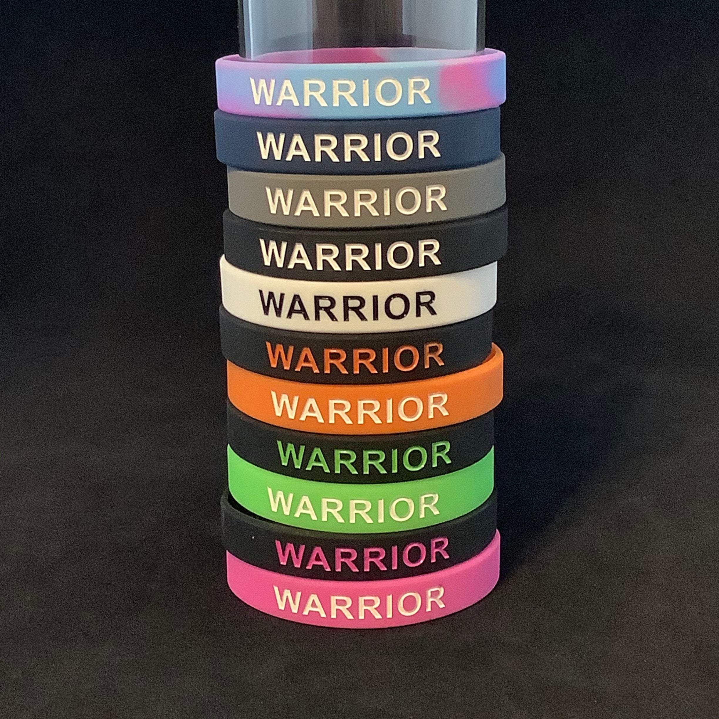 Warrior Wristband - Silicone Cause Band for Cancer Support & Health Awareness